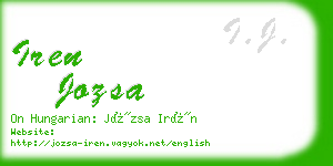 iren jozsa business card